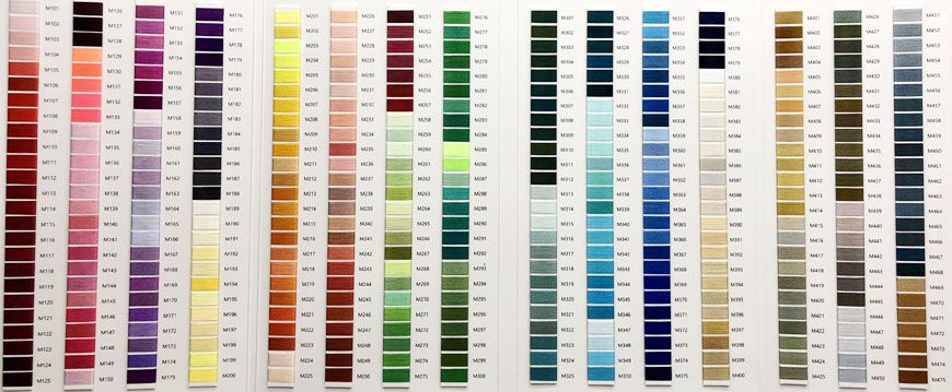 鎮(zhèn)海滌綸長絲繡花線色卡閃亮登場